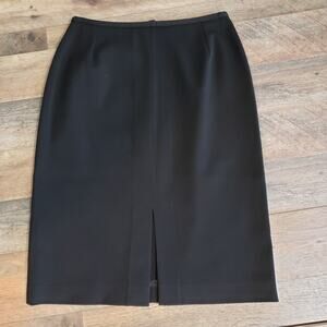 Vertigo Black Pencil Skirt Fully Lined Size 6 Corpcore Career Workwear Minimal